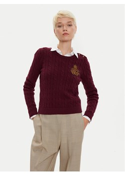 LAUREN RALPH LAUREN Sweter 200962263002 Bordowy Slim Fit ze sklepu MODIVO w kategorii Swetry damskie - zdjęcie 182619975