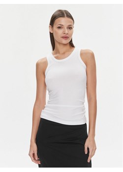 Calvin Klein Top Modal Rib Tank Top K20K206406 Biały Slim Fit ze sklepu MODIVO w kategorii Bluzki damskie - zdjęcie 182620076