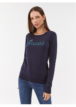 Guess Sweter W3BR22 Z2NQ2 Granatowy Slim Fit ze sklepu MODIVO w kategorii Swetry damskie - zdjęcie 182620336