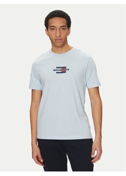 Tommy Hilfiger T-Shirt Flag Box MW0MW38636 Błękitny Regular Fit ze sklepu MODIVO w kategorii T-shirty męskie - zdjęcie 182620417