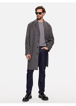 Calvin Klein Płaszcz wełniany K10K111745 Szary Regular Fit ze sklepu MODIVO w kategorii Płaszcze męskie - zdjęcie 182620539