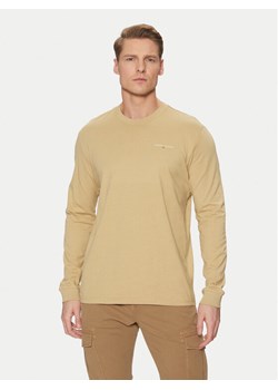 Tommy Jeans Longsleeve Linear DM0DM21138 Beżowy Slim Fit ze sklepu MODIVO w kategorii T-shirty męskie - zdjęcie 182620606