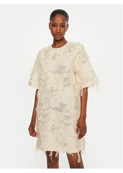 DAY BIRGER ÉT MIKKELSEN Sukienka koktajlowa Nori DAY65243360 Beżowy Loose Fit ze sklepu MODIVO w kategorii Sukienki - zdjęcie 182620706