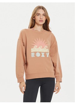 Roxy Bluza Line Up ERJFT04874 Beżowy Relaxed Fit ze sklepu MODIVO w kategorii Bluzy damskie - zdjęcie 182620828
