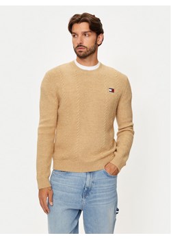 Tommy Jeans Sweter DM0DM19440 Beżowy Regular Fit ze sklepu MODIVO w kategorii Swetry męskie - zdjęcie 182620845