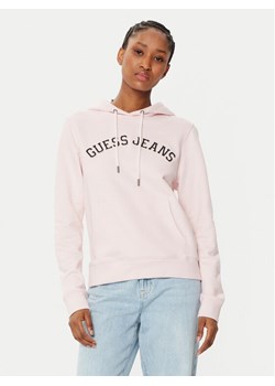 Guess Jeans Bluza W5RQ17 K68I4 Beżowy Regular Fit ze sklepu MODIVO w kategorii Bluzy damskie - zdjęcie 182620975