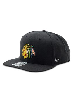 47 Brand Czapka z daszkiem NHL Chicago Blackhawks No Shot '47 CAPTAIN H-NSHOT04WBP-BKB Czarny ze sklepu MODIVO w kategorii Czapki z daszkiem męskie - zdjęcie 182621045