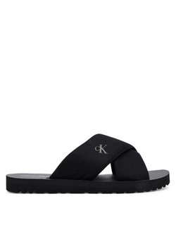 Calvin Klein Jeans Klapki Cross Sandal Crxs Tx YM0YM01223 Czarny ze sklepu MODIVO w kategorii Klapki męskie - zdjęcie 182621239