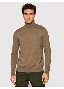 Selected Homme Golf Berg 16074684 Brązowy Regular Fit ze sklepu MODIVO w kategorii Swetry męskie - zdjęcie 182621268