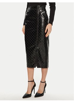 ACCESS FASHION Spódnica z imitacji skóry 44-6064-178 Czarny Slim Fit ze sklepu MODIVO w kategorii Spódnice - zdjęcie 182621397