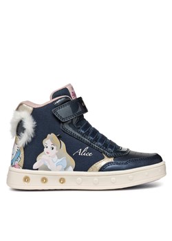 Geox Sneakersy J Skylin Girl J468WG 011KN C4256 M Granatowy - id: 0000304070020 - marki Geox - 182621587 Geox Sneakersy J Skylin Girl J468WG 011KN C4256 M Granatowy ze sklepu MODIVO w kategorii Trampki dziecięce - zdjęcie 182621587