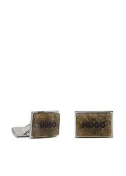 Hugo Spinki do mankietów E-Stone 50476912 Srebrny ze sklepu MODIVO w kategorii Spinki do mankietów - zdjęcie 182621686