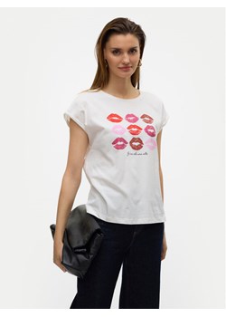 Vero Moda T-Shirt Cysma 10328272 Biały Regular Fit ze sklepu MODIVO w kategorii Bluzki damskie - zdjęcie 182621715