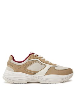 Tommy Hilfiger Sneakersy Chunky Runner FW0FW08130 Beżowy ze sklepu MODIVO w kategorii Buty sportowe damskie - zdjęcie 182622185