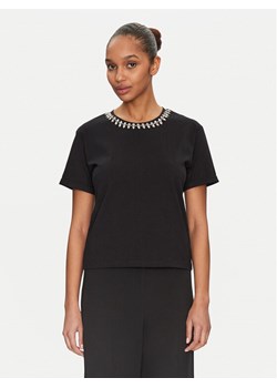 Morgan T-Shirt 251-DOUTI Czarny Regular Fit ze sklepu MODIVO w kategorii Bluzki damskie - zdjęcie 182622225