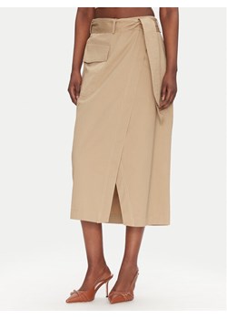 ACCESS FASHION Spódnica midi 53-6037-502 Beżowy Regular Fit ze sklepu MODIVO w kategorii Spódnice - zdjęcie 182622356