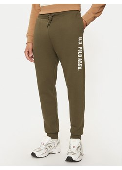 U.S. Polo Assn. Spodnie dresowe MUP0779 Zielony Regular Fit ze sklepu MODIVO w kategorii Spodnie męskie - zdjęcie 182622466
