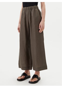 Max Mara Spodnie materiałowe Minnie 2516131018 Zielony Relaxed Fit ze sklepu MODIVO w kategorii Spodnie damskie - zdjęcie 182622725