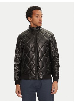 Guess Kurtka z imitacji skóry M4BL28 WGJ60 Czarny Regular Fit ze sklepu MODIVO w kategorii Kurtki męskie - zdjęcie 182622959