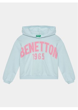 United Colors Of Benetton Bluza 3J68C203I Błękitny Relaxed Fit ze sklepu MODIVO w kategorii Bluzy dziewczęce - zdjęcie 182623089