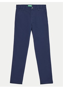 United Colors Of Benetton Chinosy 4HM6CF011 Granatowy Slim Fit ze sklepu MODIVO w kategorii Spodnie chłopięce - zdjęcie 182623188