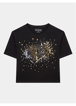 Guess T-Shirt J3YI21 K6YW1 Czarny Boxy Fit ze sklepu MODIVO w kategorii Bluzki dziewczęce - zdjęcie 182623248