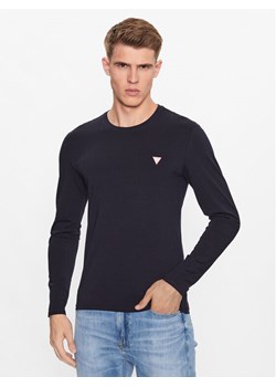 Guess Longsleeve M2YI28 J1314 Granatowy Slim Fit ze sklepu MODIVO w kategorii T-shirty męskie - zdjęcie 182623277
