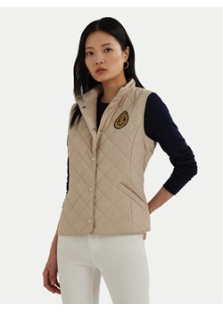 LAUREN RALPH LAUREN Bezrękawnik 297951276003 Beżowy Straight Fit ze sklepu MODIVO w kategorii Kamizelki damskie - zdjęcie 182623516