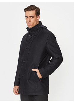 Boss Płaszcz wełniany H-Camron-234 50502267 Granatowy Relaxed Fit ze sklepu MODIVO w kategorii Płaszcze męskie - zdjęcie 182623517