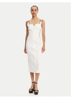 Versace Jeans Couture Sukienka koktajlowa 78HAO951 Biały Slim Fit ze sklepu MODIVO w kategorii Sukienki - zdjęcie 182623526