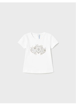 Mayoral T-Shirt 105 Biały Regular Fit ze sklepu MODIVO w kategorii Koszulki niemowlęce - zdjęcie 182623548