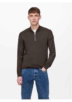 Only & Sons Sweter 22021264 Brązowy Regular Fit ze sklepu MODIVO w kategorii Swetry męskie - zdjęcie 182623648
