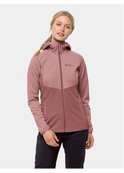 Jack Wolfskin Kurtka softshell Go Hike Softshell 1306862 Bordowy Regular Fit ze sklepu MODIVO w kategorii Kurtki damskie - zdjęcie 182623709