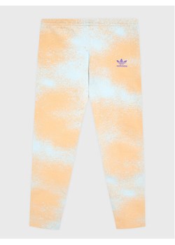 adidas Legginsy HK2934 Pomarańczowy Slim Fit ze sklepu MODIVO w kategorii Spodnie dziewczęce - zdjęcie 182623759