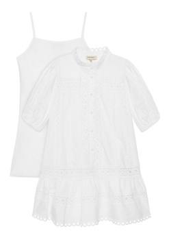 TWINSET Sukienka letnia 251GJ2410 Biały Regular Fit ze sklepu MODIVO w kategorii Sukienki dziewczęce - zdjęcie 182623928