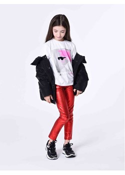 Karl Lagerfeld Kids Spodnie materiałowe Z14219 S Czerwony Skinny Fit ze sklepu MODIVO w kategorii Spodnie dziewczęce - zdjęcie 182623989