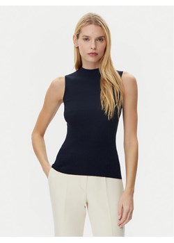 BOSS Top Feskies 50473237 Granatowy Slim Fit ze sklepu MODIVO w kategorii Bluzki damskie - zdjęcie 182624067