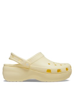 Crocs Klapki Classic Platform Clog W 206750 Beżowy ze sklepu MODIVO w kategorii Klapki damskie - zdjęcie 182624736
