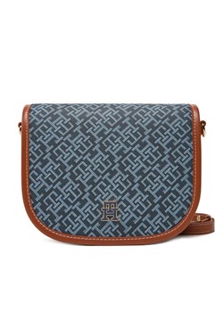 Tommy Hilfiger Torebka Th Monoplay Leather Saddle Bag AW0AW17414 Granatowy - id: 8721106383683 - marki Tommy Hilfiger - 182624879 Tommy Hilfiger Torebka Th Monoplay Leather Saddle Bag AW0AW17414 Granatowy ze sklepu MODIVO w kategorii Listonoszki - zdjęcie 182624879
