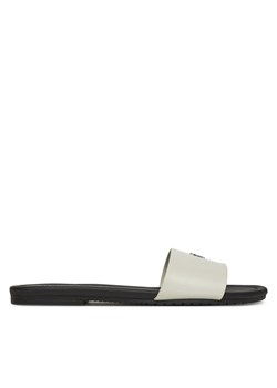 Calvin Klein Jeans Klapki Flat Sandal Slide Mg YW0YW01697 Biały ze sklepu MODIVO w kategorii Klapki damskie - zdjęcie 182625119