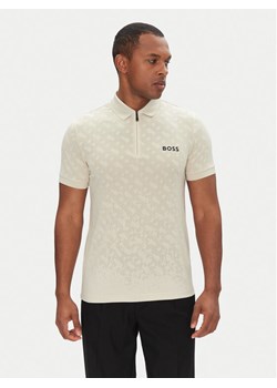 BOSS Polo Philix Toc Jq 50538106 Beżowy Slim Fit ze sklepu MODIVO w kategorii T-shirty męskie - zdjęcie 182625366