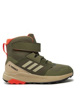 adidas Trekkingi Terrex Trailmaker High COLD.RDY ID1144 Zielony ze sklepu MODIVO w kategorii Buty trekkingowe dziecięce - zdjęcie 182625657