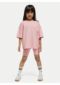 adidas Komplet t-shirt i spodenki Cycling JD1994 Różowy Loose Fit ze sklepu MODIVO w kategorii Komplety dziewczęce - zdjęcie 182625667
