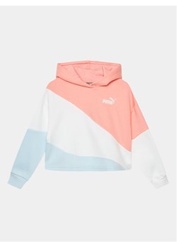 Puma Bluza Power Cat 677992 Niebieski Regular Fit ze sklepu MODIVO w kategorii Bluzy dziewczęce - zdjęcie 182625709