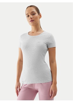 4F T-Shirt 4FWSS24TTSHF1161 Szary Slim Fit ze sklepu MODIVO w kategorii Bluzki damskie - zdjęcie 182625887