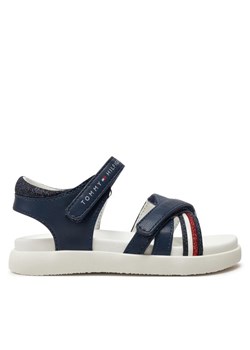 Tommy Hilfiger Sandały Strippes Velcro Sanadal T1A2-33234-0326 S Granatowy ze sklepu MODIVO w kategorii Sandały dziecięce - zdjęcie 182625897