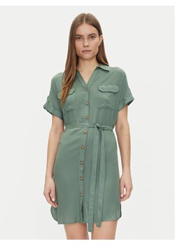 Vero Moda Sukienka koszulowa Bumpy 10325828 Zielony Loose Fit ze sklepu MODIVO w kategorii Sukienki - zdjęcie 182625948
