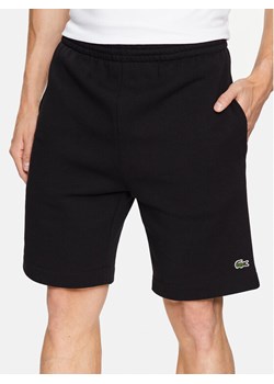 Lacoste Szorty sportowe GH9627 Czarny Regular Fit ze sklepu MODIVO w kategorii Spodenki męskie - zdjęcie 182626266