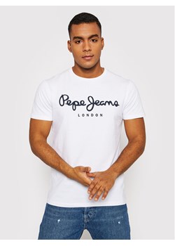 Pepe Jeans T-Shirt Original PM508210 Biały Slim Fit ze sklepu MODIVO w kategorii T-shirty męskie - zdjęcie 182626626