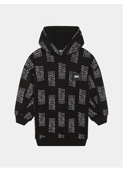 DKNY Sukienka dzianinowa D32902 D Czarny Regular Fit ze sklepu MODIVO w kategorii Sukienki dziewczęce - zdjęcie 182626659